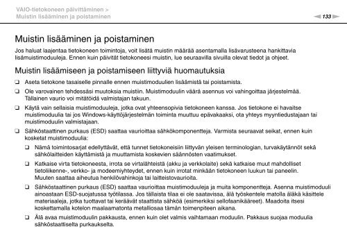 Sony VGN-SR4 - VGN-SR4 Mode d'emploi Finlandais