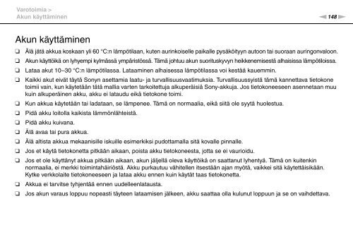 Sony VGN-SR4 - VGN-SR4 Mode d'emploi Finlandais