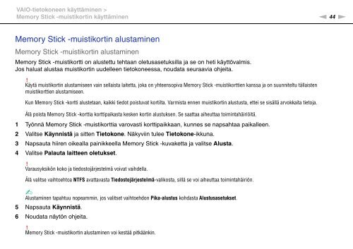 Sony VGN-SR4 - VGN-SR4 Mode d'emploi Finlandais