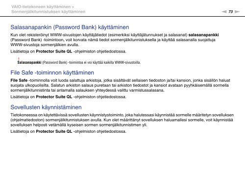 Sony VGN-SR4 - VGN-SR4 Mode d'emploi Finlandais