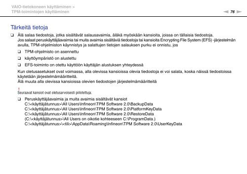 Sony VGN-SR4 - VGN-SR4 Mode d'emploi Finlandais