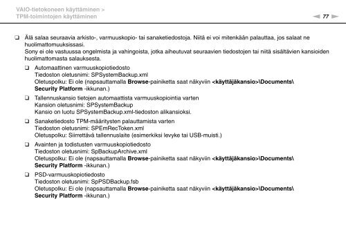 Sony VGN-SR4 - VGN-SR4 Mode d'emploi Finlandais