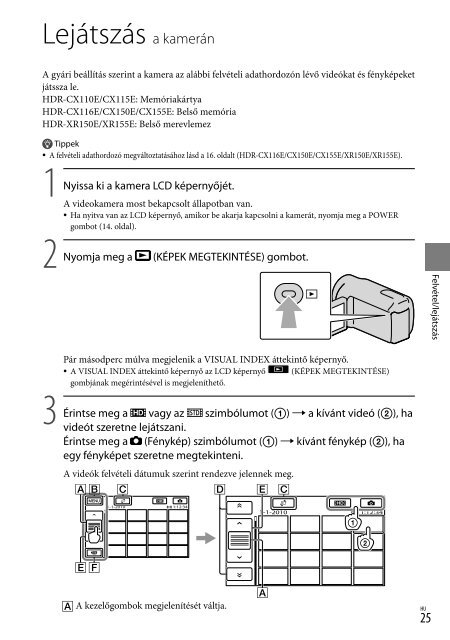 Sony HDR-CX116E - HDR-CX116E Consignes d&rsquo;utilisation Tch&egrave;que