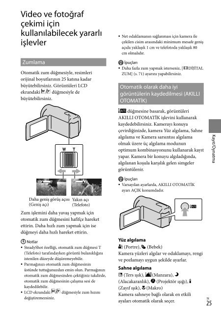 Sony HDR-CX116E - HDR-CX116E Consignes d&rsquo;utilisation Turc