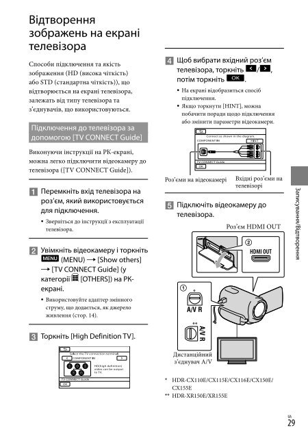 Sony HDR-CX116E - HDR-CX116E Consignes d&rsquo;utilisation Russe