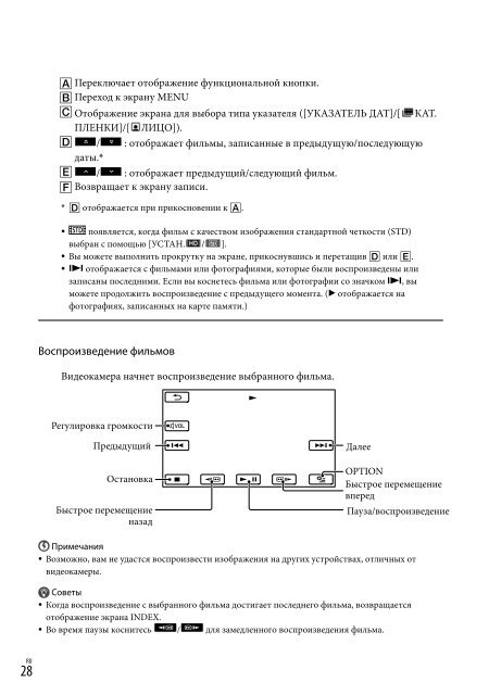 Sony HDR-CX116E - HDR-CX116E Consignes d&rsquo;utilisation Russe