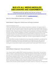 BUS 470 ALL WEEKS MODULES DISCUSSIONS AND ASSIGNMENTS