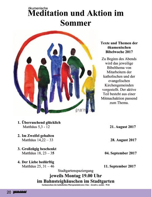 Evang. Kirchengemeinde Roth - Gemeindebrief Juni - August 2017