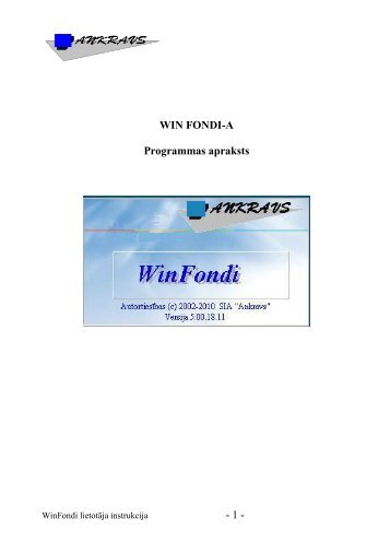 Win Fondi - Ankravs