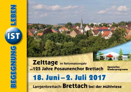 Programm Zelttage Brettach 2017