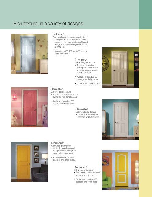 Molded Door Catalog - T.M. Cobb