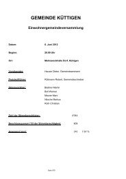 Protokoll der Einwohnergemeindeversammlung - Gemeinde Küttigen