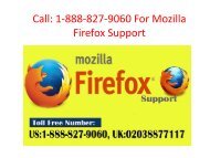 Call 1-888-827-9060 For Mozilla Firefox Support