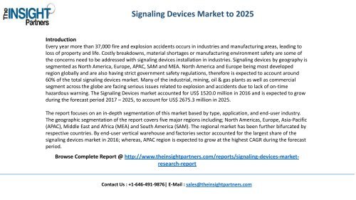 Signaling Devices Market to 2025