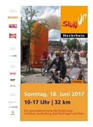slowUp Hochrhein Zeitung 2017