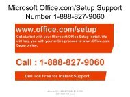 Microsoft Office.comSetup - Call 1-888-827-9060