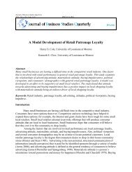 A Model Development of Retail Patronage Loyalty - Journal of ...