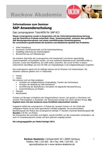 SAP-Anwenderschulung