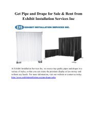 Get Pipe and Drape for Sale & Rent from Exhibit Installation Services Inc