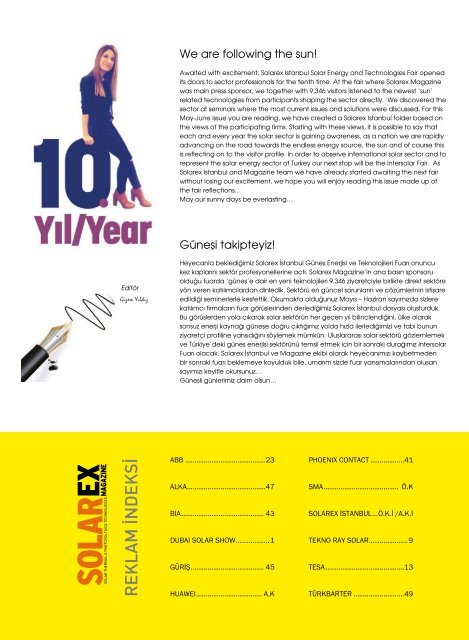 Solarex Magazine Mayıs-Haziran 2017 Sayısı