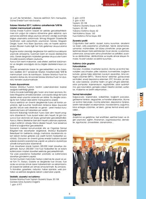 Solarex Magazine Mayıs-Haziran 2017 Sayısı