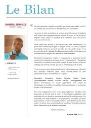 Bilan Gabriel Serville