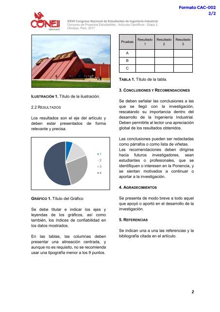 Bases del Concurso de Artículos Científicos - CONEII Chiclayo 2017