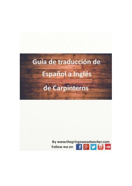 Guía de traducción español a inglés de carpinteros