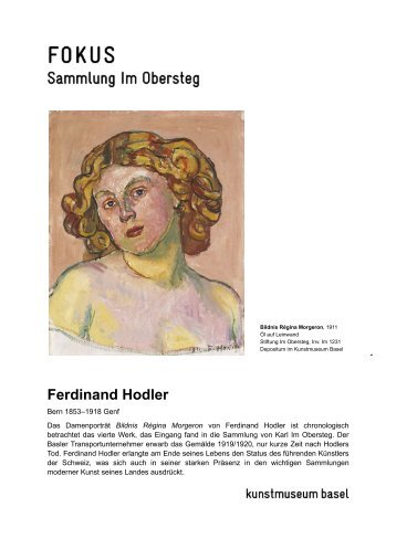 Ferdinand Hodler - Sammlung Im Obersteg