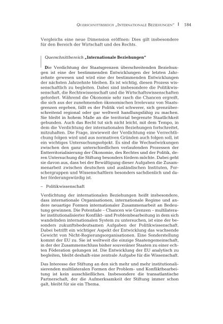 JAHRESBERICHT 2000/2001 - Fritz Thyssen Stiftung