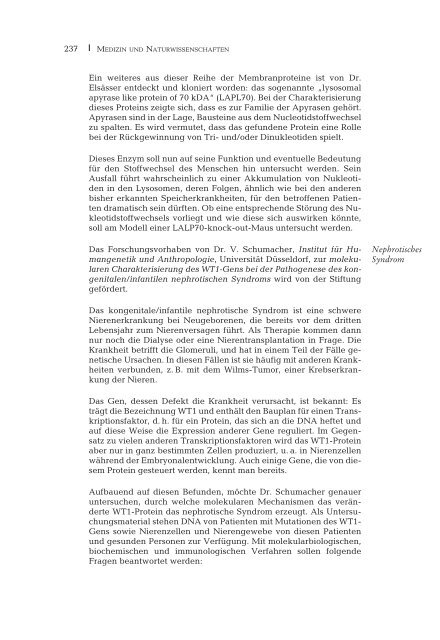 JAHRESBERICHT 2000/2001 - Fritz Thyssen Stiftung