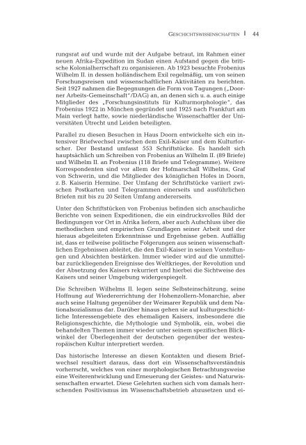 JAHRESBERICHT 2000/2001 - Fritz Thyssen Stiftung