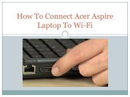 How To Connect Acer Aspire Laptop To Wi-Fi