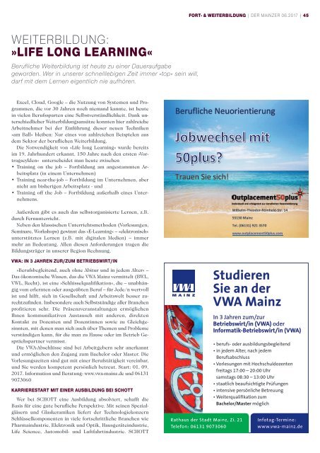 DER MAINZER - Das Magazin für Mainz und Rheinhessen - Nr. 321