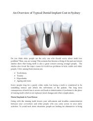An Overview of Typical Dental Implant Cost in Sydney