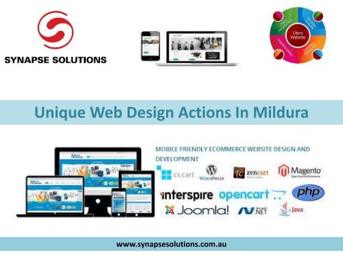 Unique Web Design Actions In Mildura
