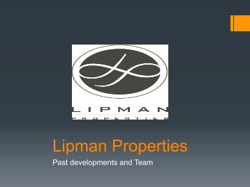 Lipman Properties projects
