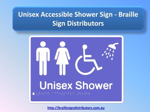 Unisex Accessible Shower Sign