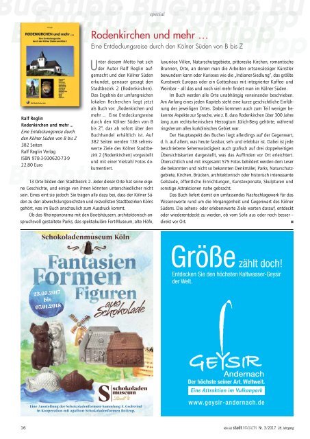 stadtMAGAZIN köln-süd | Ausg.  Juni-Juli 2017