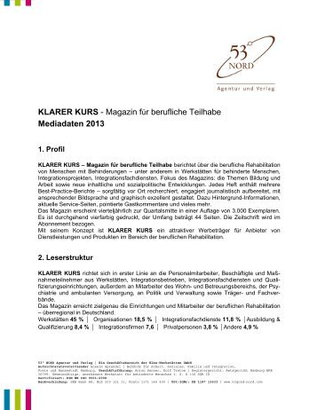KLARER KURS - 53° NORD Agentur und Verlag