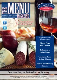 Plassey Food The Menu Magazine Sept/Oct 2016