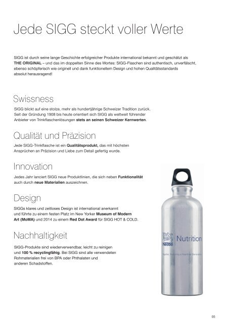 SIGG Katalog 2017