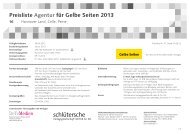 Preisliste Agentur für Gelbe Seiten 2013 - Schlütersche ...