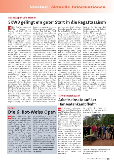 BREMER SPORT Magazin | Juni 2017