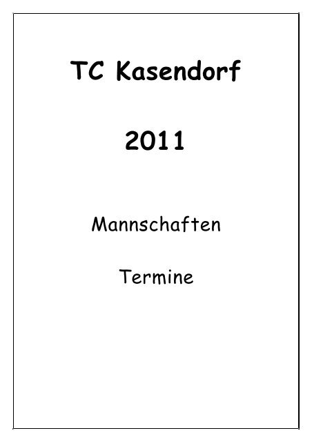 TC Kasendorf 2011