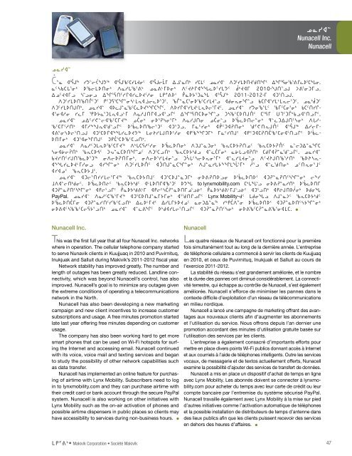 2012-2013 Makivik Annual Report