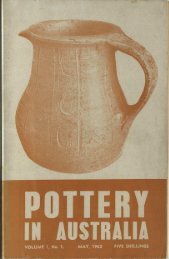 Pottery In Australia Vol 1 No 1 May 1962