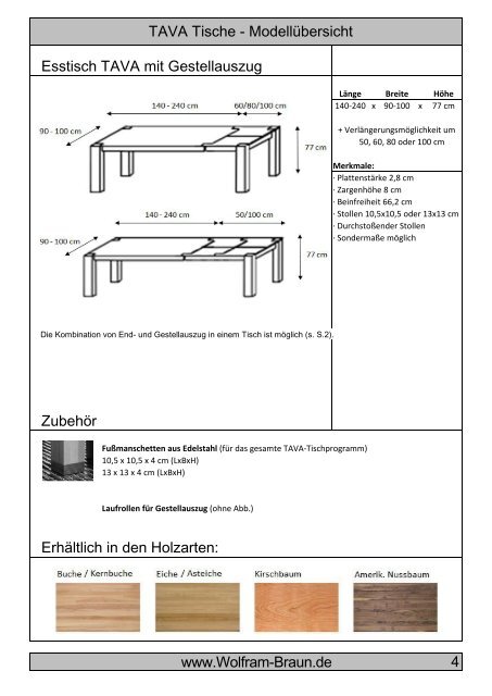 Kattwinkel Tava Tische