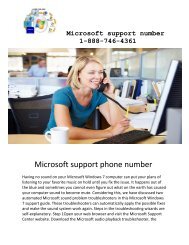 Microsoft support number 1-888-746-4361 USA