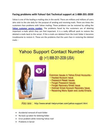 Yahoo Technical Support Number USA